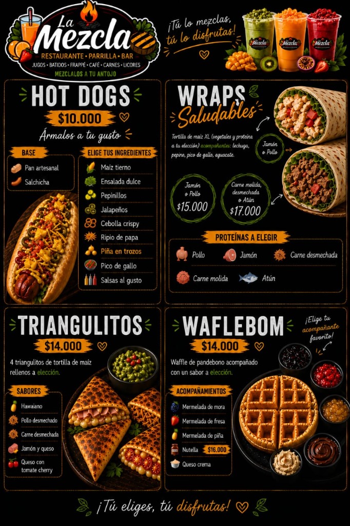 Menú La Mezcla