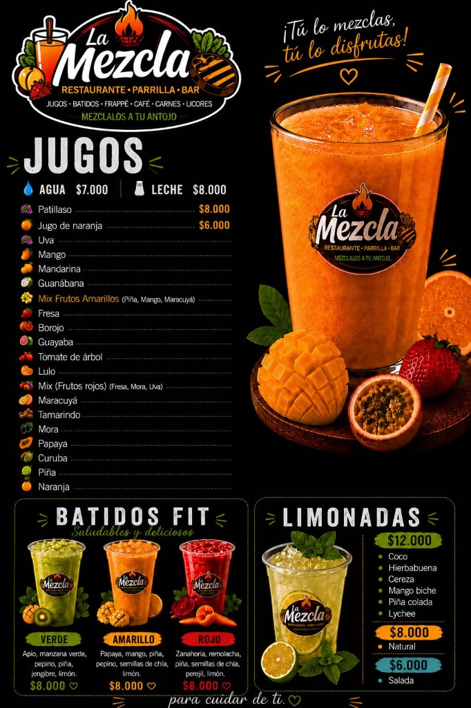 Menú La Mezcla