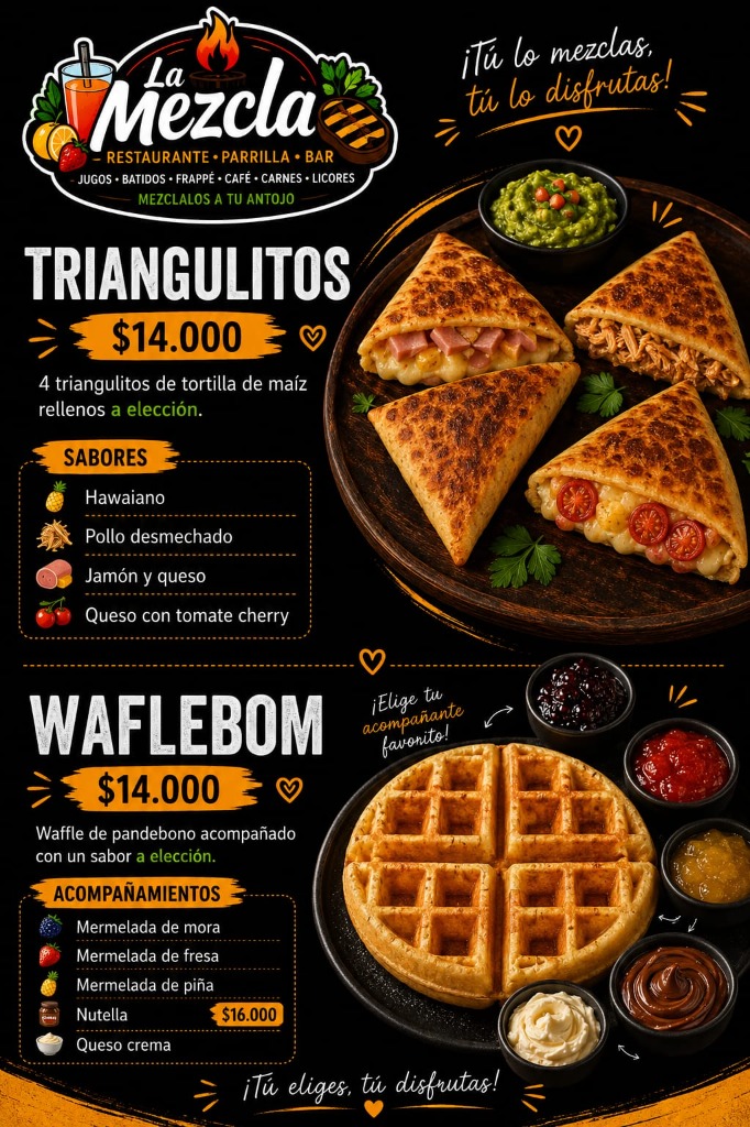 Menú La Mezcla